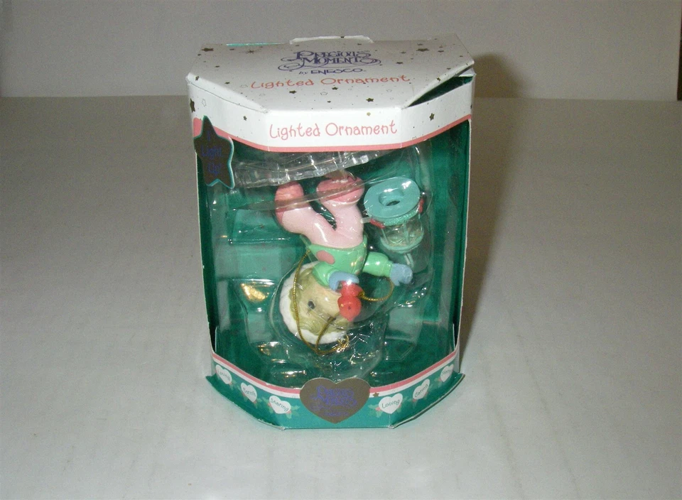 ENESCO PRECIOUS MOMENTS GIRL ICE SKATING WITH LANTERN LIGHTED ORNAMENT - Image 1 of 1