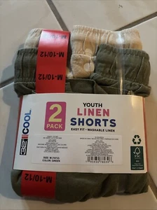 Size 10/12 Youth Linen Shorts 2 Pack - Picture 1 of 2