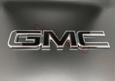 Black Chrome Tailgate Rear Emblem Badge GMC Canyon Sierra 1500 2500HD 3500HD  - Image 1 of 3