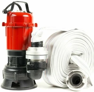 Gartenpumpe RÖHTENBACH 0,55 kW + 20m Schlauch + 2" STORZ Kupplung Fäkalienpumpe - Bild 1 von 5