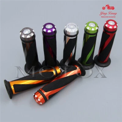 7/8" handlebar grips throttle turn Handle Grip Settle Fit For Ninja 400 650 1000 - Image 1 of 4