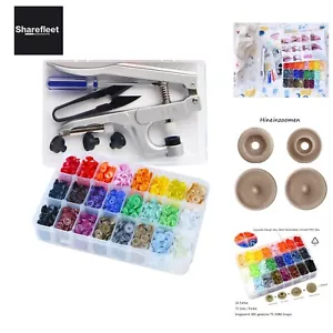 KAM Druckknöpfe mit Zange, 360 Set T5 Kam Snaps in 24 Farben, Druckknopf Set ... - Bild 1 von 7