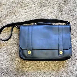 Coach leather briefcase with strap - Picture 1 of 8