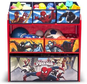 Delta Children SpiderMan Fabric Multi-Bin Toy Organizer in Multi-Color