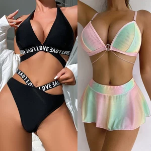 Lencería sexy para mujer Sujetador Tanga Conjunto Ropa de dormir Babydoll Ropa interior Playa Vestir - Imagen 1 de 52