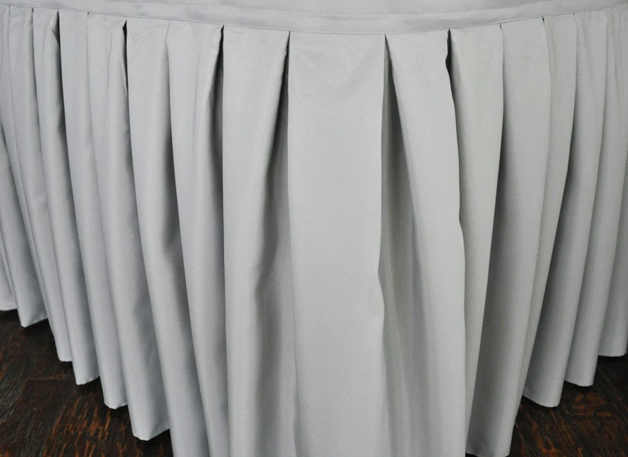 Wedding Linens Inc. 17' x 29" Accordion Pleat Polyester Linen Table Skirts - Image 1 of 1