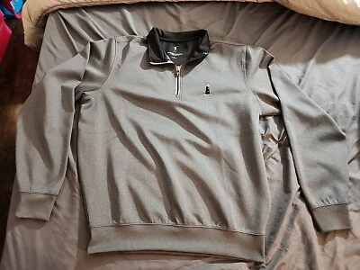 F&G Tech Golf Club 1/4 Zip Stretch Pullover Gray Long Sleeve Men's Large - Image 1 of 4