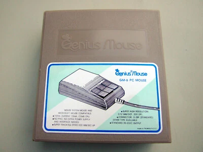 NOS Vintage Retro Genius GM-6 3-Tasten Maus Mouse 25 polig RS-232/COM RARITÄT - Bild 1 von 4