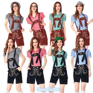 ZB1 Damas Alemán Bávaro Oktoberfest Dirndl Disfraz De Colección Sombrero Top Pantalones de Cuero - Imagen 1 de 15