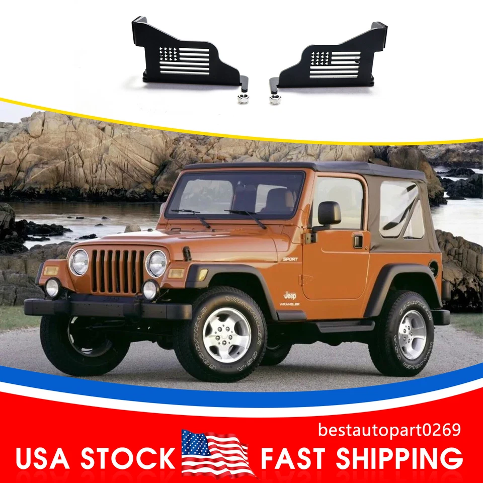 Foot Pegs Door Hinge Feet Rest Pedals Accessories For Jeep Wrangler TJ 1997-2006 Foto 1 de 4