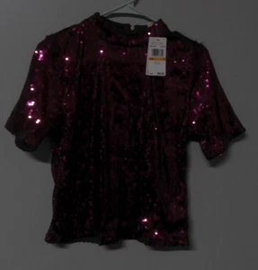 MICHAEL KORS DAMEN GRÖSSE SMALL PAILLETTEN TOP CORDOVONFARBEN - Bild 1 von 5