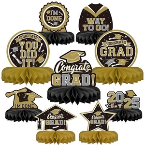9PCS Graduation Party Decorations Class of 2025 Congrats Grad Table Centerpie... - Picture 1 of 7