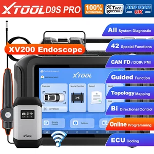 XTOOL D9S PRO Car Diagnostic Scanner Key Programming Tool With XV200 Endoscope - Picture 1 of 23