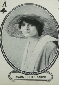 Marguerite Snow 1916 actriz de cine mudo jugando tarjeta comercial original - Imagen 1 de 3