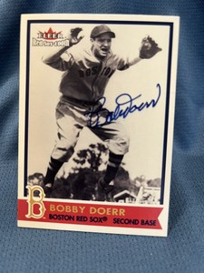 Bobby Doerr signed autograph auto 2001 Fleer Red Sox 100th Baseball Card ~ #43