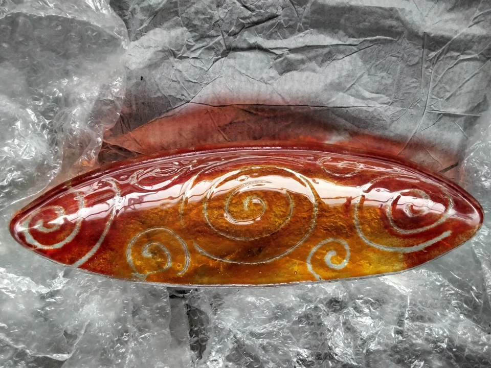 39cm Handmade Egyptian crafted glassware. Shallow Tray. - Image 1 of 1