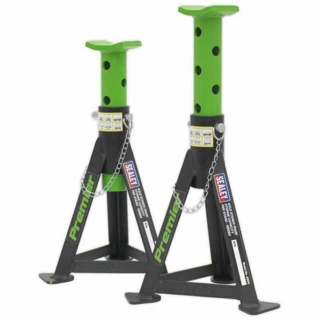 Sealey AS3G Pair 3 Tonne Capacity per Stand - Green
