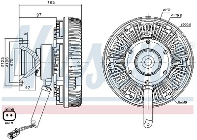 NISSENS 86106 Embrayage, ventilateur de radiateur pour SCANIA - Photo 1/4