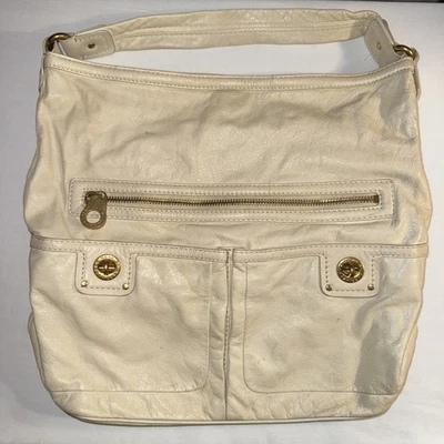 Bolso de Hombro Grande Marc Jacobs Stella Vintage Cuero Italiano Crema Foto 1 de 4