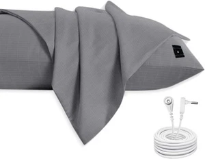 Bio Erdungsblatt 10% Silber für Bett 20*30 Zoll/Queen Kissenbezug, Grau - Bild 1 von 7
