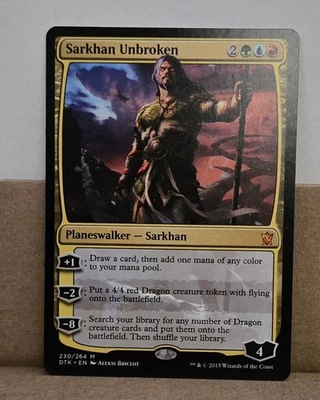 MTG Sarkhan Unbroken Dragons of Tarkir Mythic Card 230/264 Regular - Image 1 of 2