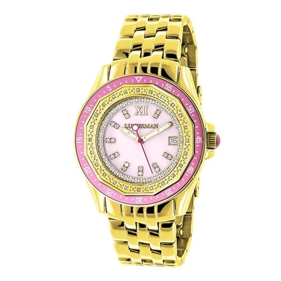 Reloj Mujer Acero Inoxidable Diamante | Luxurman Royale 38 mm Foto 1 de 4