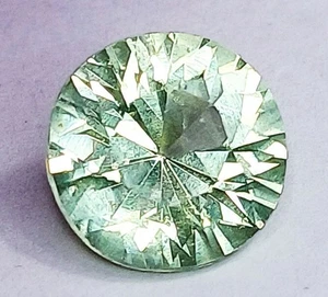 Piedra preciosa suelta de forma redonda de 8,55 quilates corte diamante peridoto natural con certificado - Imagen 1 de 6