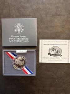 1991 Mount Rushmore Anniversary Proof Half Dollar Coin - Picture 1 of 3