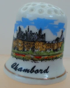 Dé à coudre Thimble Porcelaine - CHAMBORD CHATEAU - Picture 1 of 1