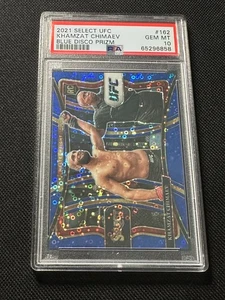 2021 Select UFC BLUE DISCO PRIZM /99 Khamzat Chimaev Rookie RC #162 PSA 10 - Picture 1 of 3