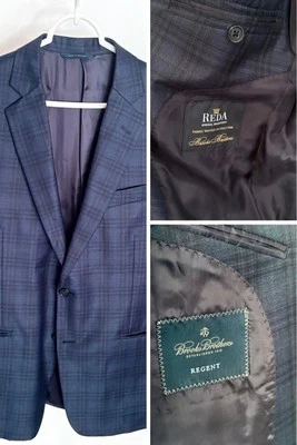 Brooks Brothers Regent Plaid Reda Italian Wool Sport Coat 40S - Image 1 of 4