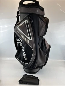 TaylorMade Black Cart Lite Golf Cart Bag 14 Way Divider With Rain Hood - Picture 1 of 12