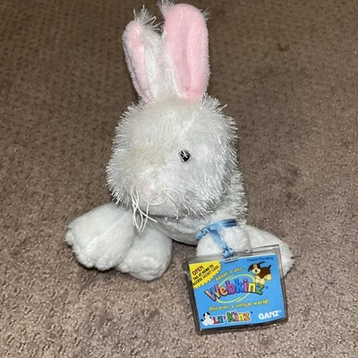 Ganz Webkinz Lil Kinz White Rabbit 6" Plush. (Possible unused Code)￼ - Image 1 of 4