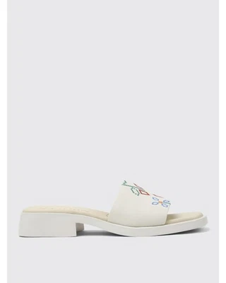 Женские повседневные босоножки Camper Twins с вышивкой горки белые плоские - Изображение 1 из 4