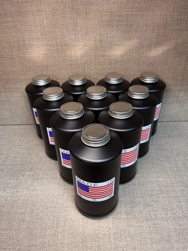 10 пустых бутылок и крышек на черные кварты. Подходит для профессионального покрытия и стандартных пистолетов «США» - Изображение 1 из 1