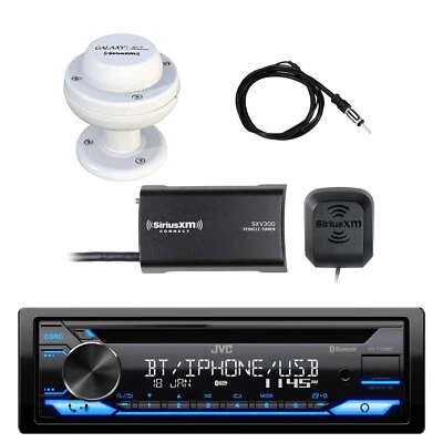 Single DIN Bluetooth CD Receiver, Satellite Radio Tuner w/Antenna, 40" Antenna - Image 1 of 4