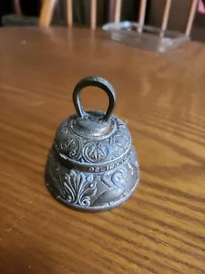 Vintage English Brass Sanctuary Church Bell Leo Aquila Agnus Pelicanus Peerage - Picture 1 of 11