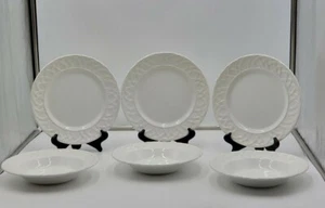 Pier One- 3 Dinner plates 3 Bowls 12 Salad plates in the Basket Relief Pattern - Picture 1 of 12