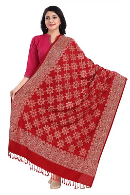 UNIFIED CLOTHES Schal Wraps Pashmina Stickerei warm Winter lang großer Kopftuch Schals 042