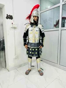 Greek Muscle Armor Jacket Muscular Hunting Ancient Roman Cuirass Costume - Picture 1 of 6