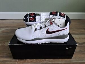 NEW Nike TW 2014 Tiger Woods Mens Golf Shoes WH/BLK/RED 10.5 Medium