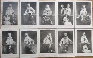 Pierrot Avocat 1902 Bergeret French Fantasy Postcard Set of 10, Clown Lawyer - Picture 1 of 1