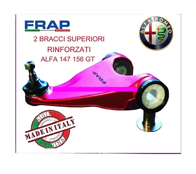 KIT 2 BRACCI OSCILLANTI TRAPEZI SUPERIORI RINFORZATI FRAP ALFA ROMEO 147 156 GT - Image 1 of 3