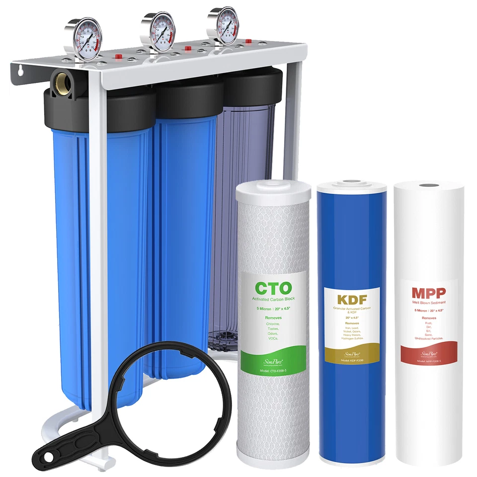 20" x 4.5" KDF Big Blue Whole House Water Filter System Heavy Metal Filtration - Image 1 of 4