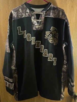 Legendary Whitetails Mens Camouflage Hockey Jersey Stitched #78 Camo Size Large - Image 1 of 4