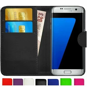 Funda Cubierta Para Samsung GalaxyS3 S4 S5 S6 S7/8 Magnético Abatible Cuero Billetera Teléfono - Imagen 1 de 12