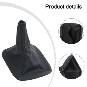 Black Leather Gear Shift Boot Sophisticated Touch Advanced Installation - Picture 1 of 12