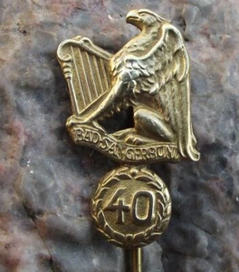 Insigne épingle vintage allemand Bayerische Bad Sangerbund chœur 40e anniversaire - Photo 1/2