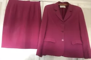 Country Casuals Vintage Women’s Suit Raspberry Colour Jacket Size 10/Skirt 12 - Picture 1 of 10