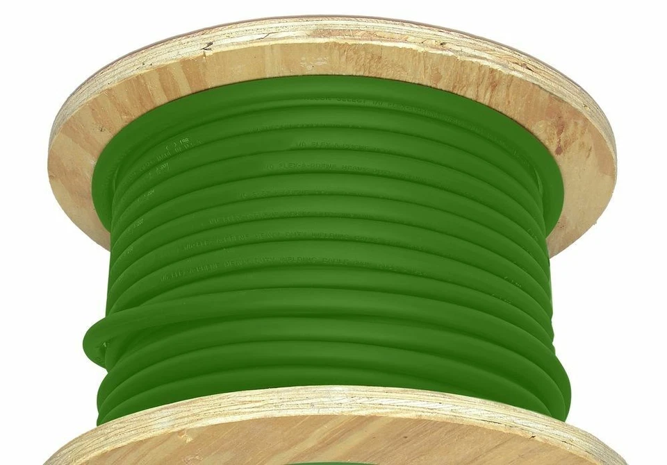 100' 2 AWG Welding Cable Green EPDM Jacket 600V - Image 1 of 1